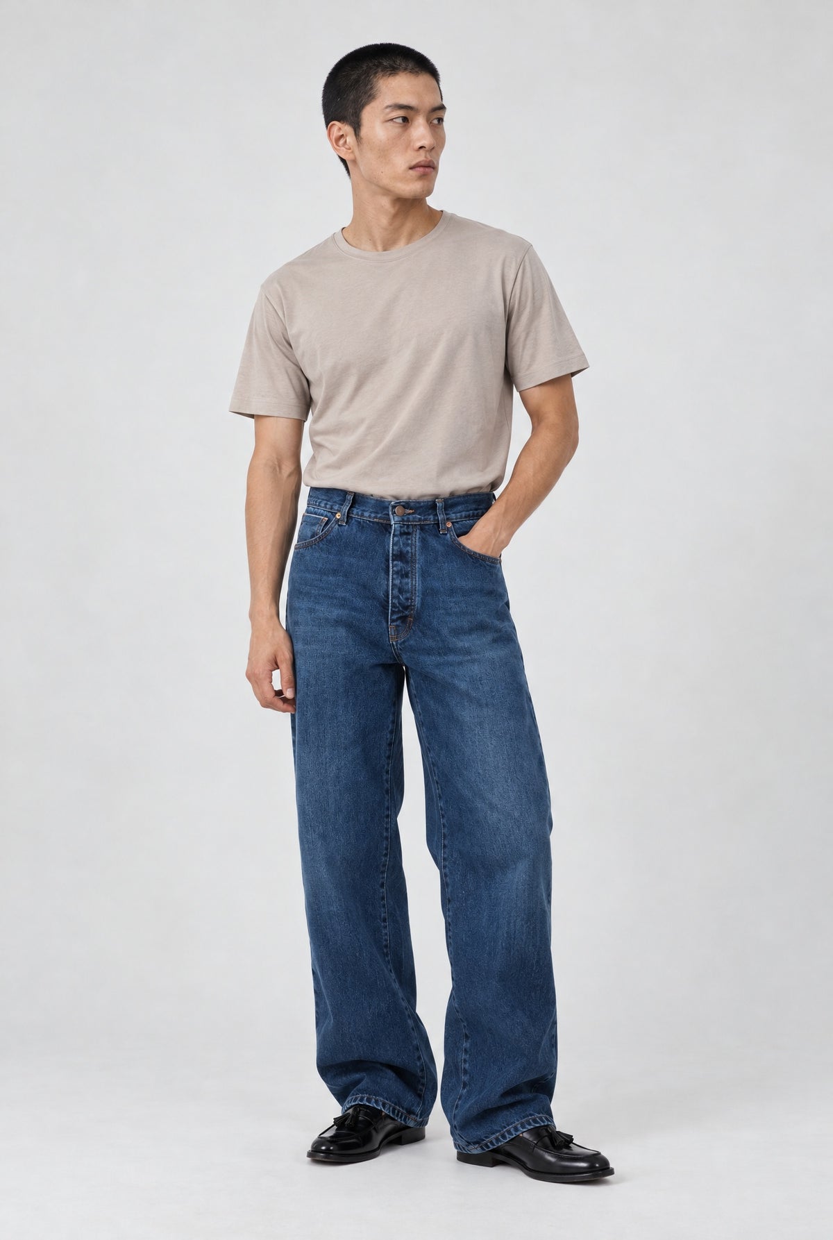 Jeans GORO 2 Cimosato - Wide Fit Lavaggio Blue Indaco - SETTANTA