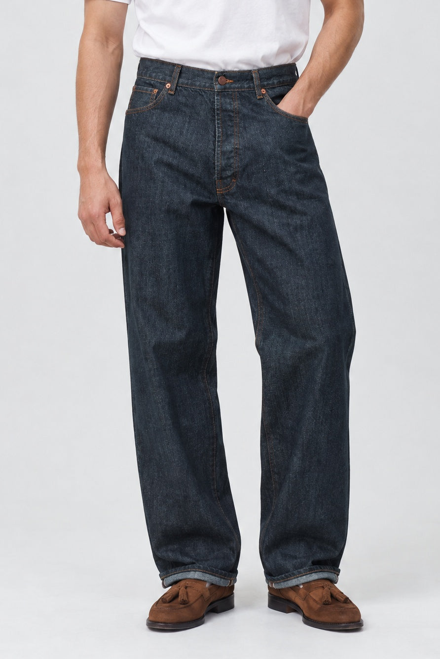 Jeans GORO Cimosato - Wide Fit Lavaggio Zero - Denim - SETTANTA
