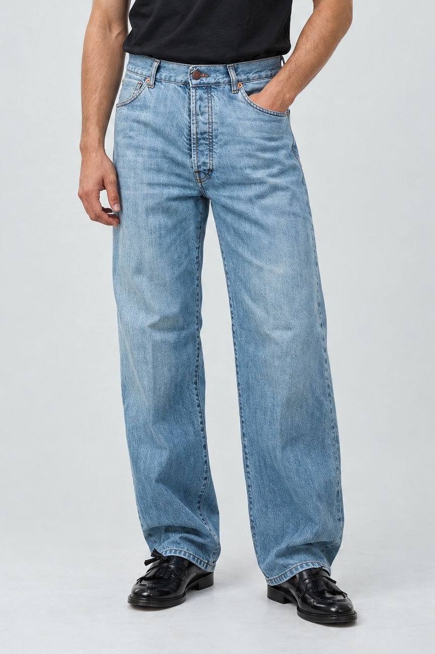 Jeans GORO Cimosato - Wide Fit Lavaggio Stone - SETTANTA