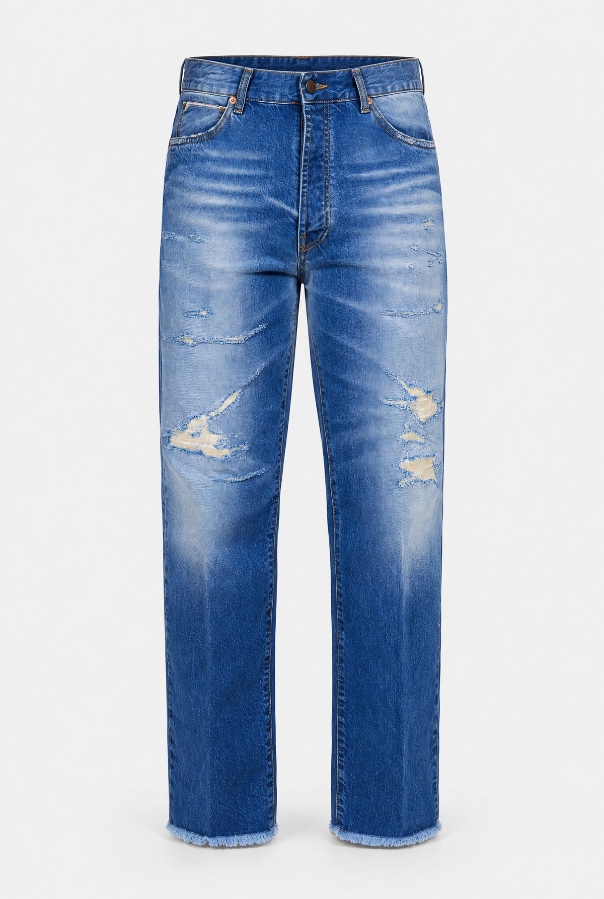 Jeans ROGO Cimosato - Straight Fit Lavaggio Stone Wash Rippe - SETTANTA