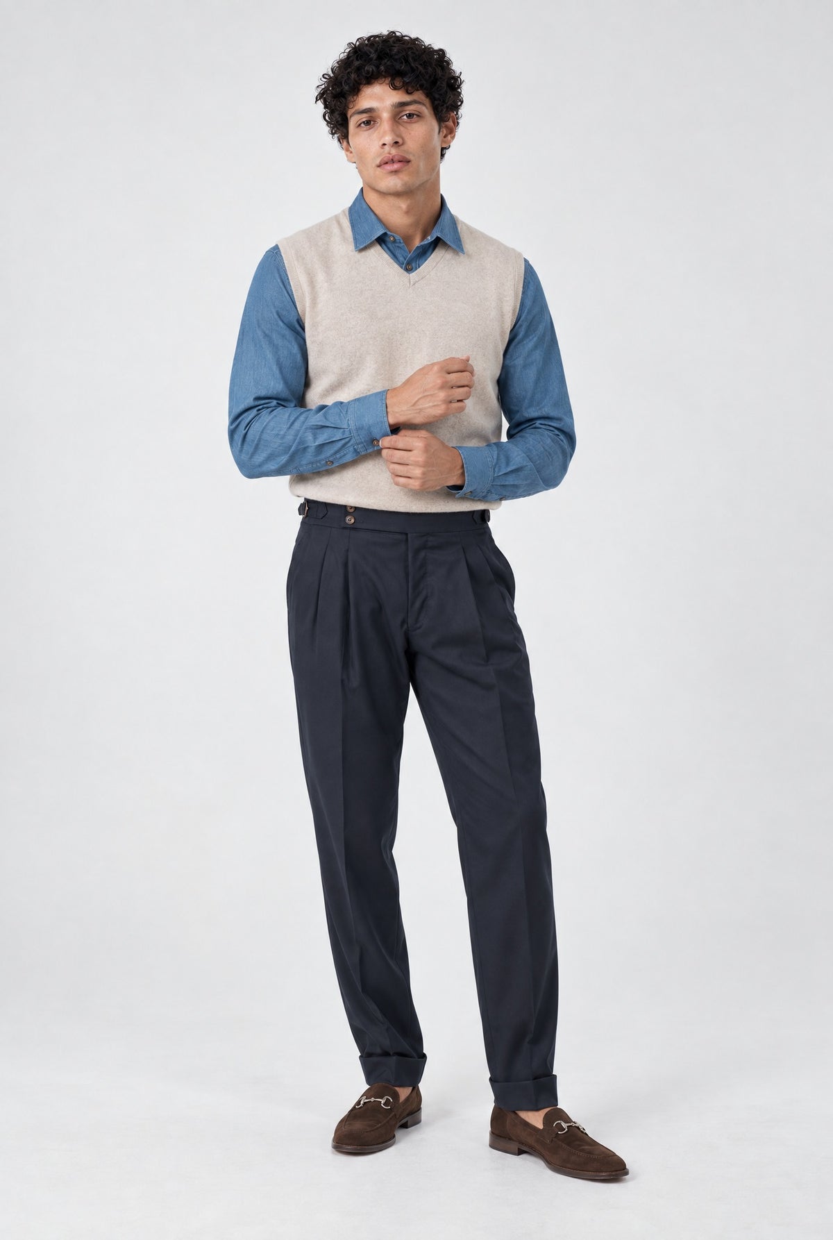 Gilet HEIZO Cashmere - Pomice - SETTANTA