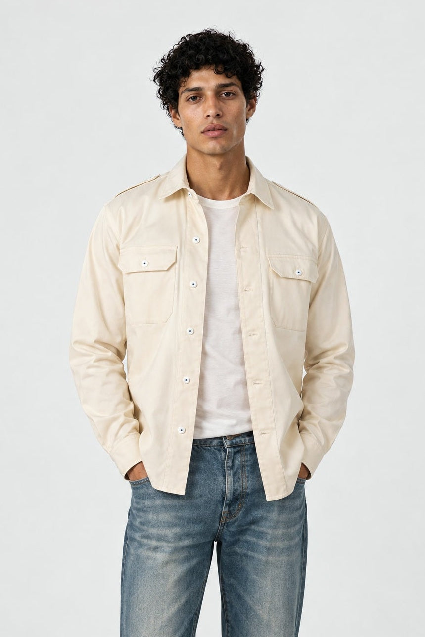 Overshirt PEPPINO Regata - Beige - SETTANTA