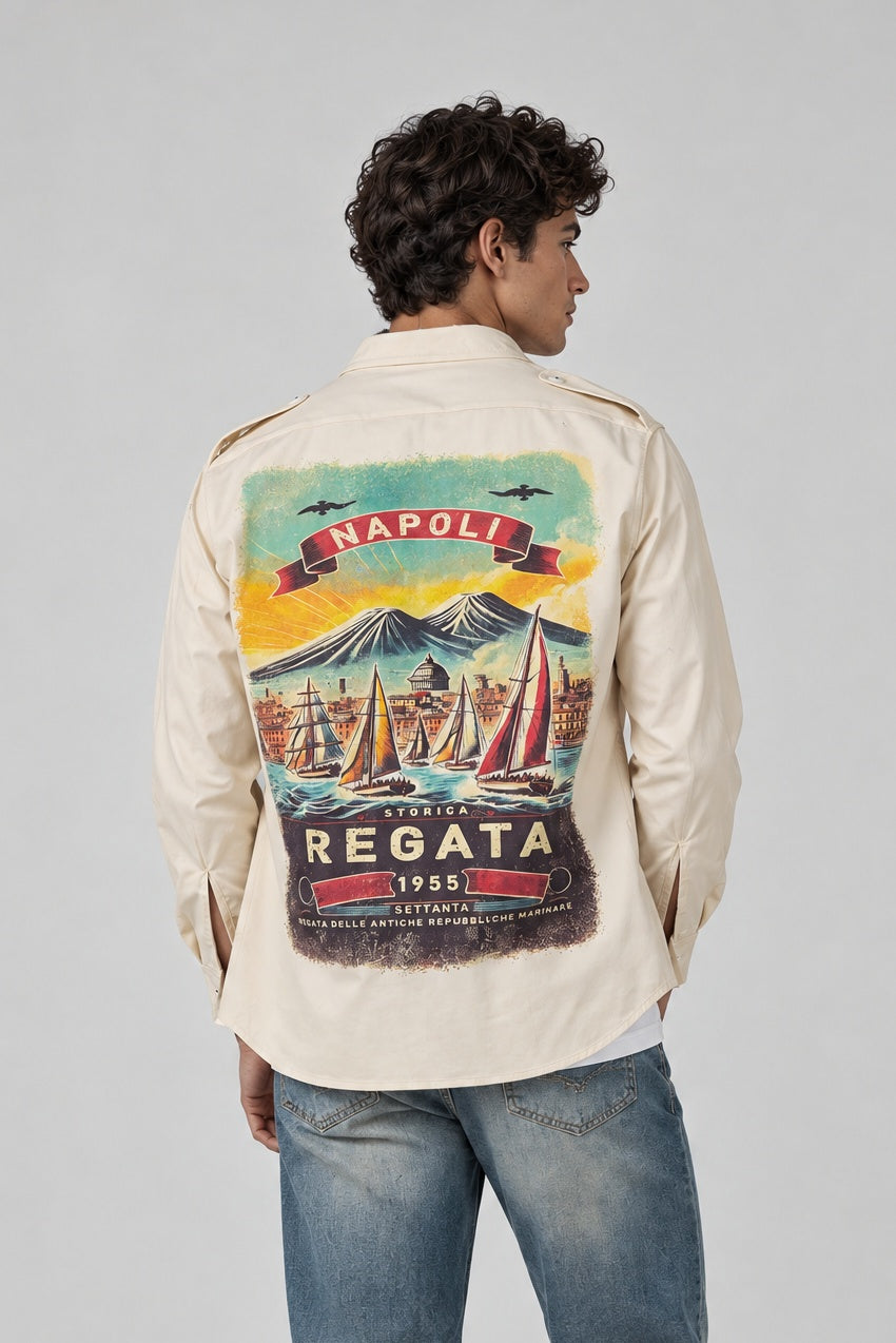 Overshirt PEPPINO Regata - Beige - SETTANTA