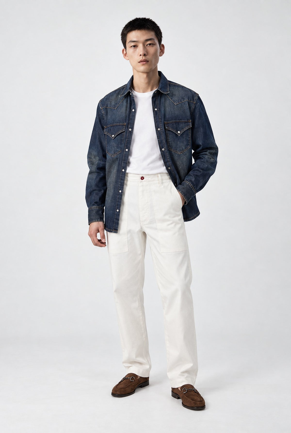 Overshirt ROGO Camicia Texana - Lavaggio Sabbiato Indaco - SETTANTA