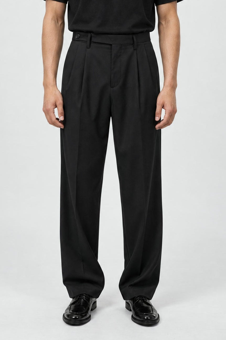 Pantalone Abito SETTANTA 2 Pinces - Nero - SETTANTA