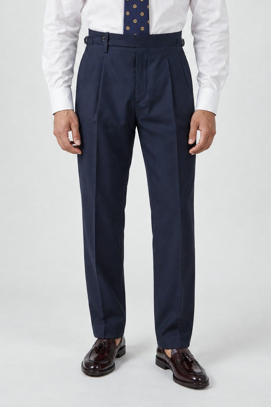 Pantalone Abito SETTANTA Rifinito 2 Pinces - Blue - SETTANTA