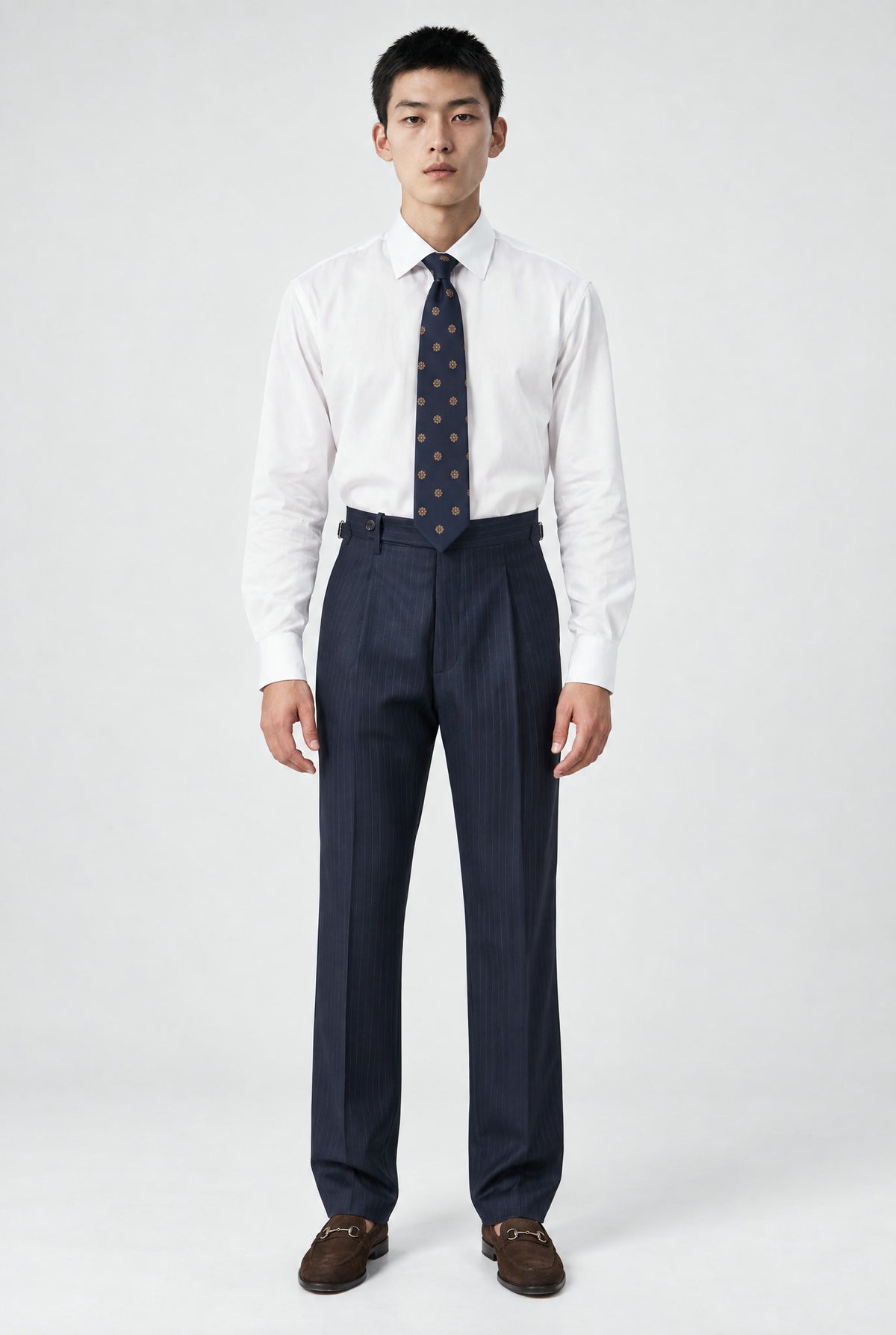 Pantalone Abito SETTANTA Rifinito 2 Pinces - Blue Gessato Blue - SETTANTA
