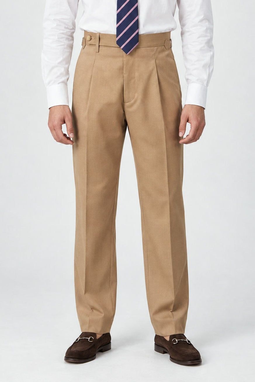 Pantalone Abito SETTANTA Rifinito 2 Pinces - Cammello - SETTANTA