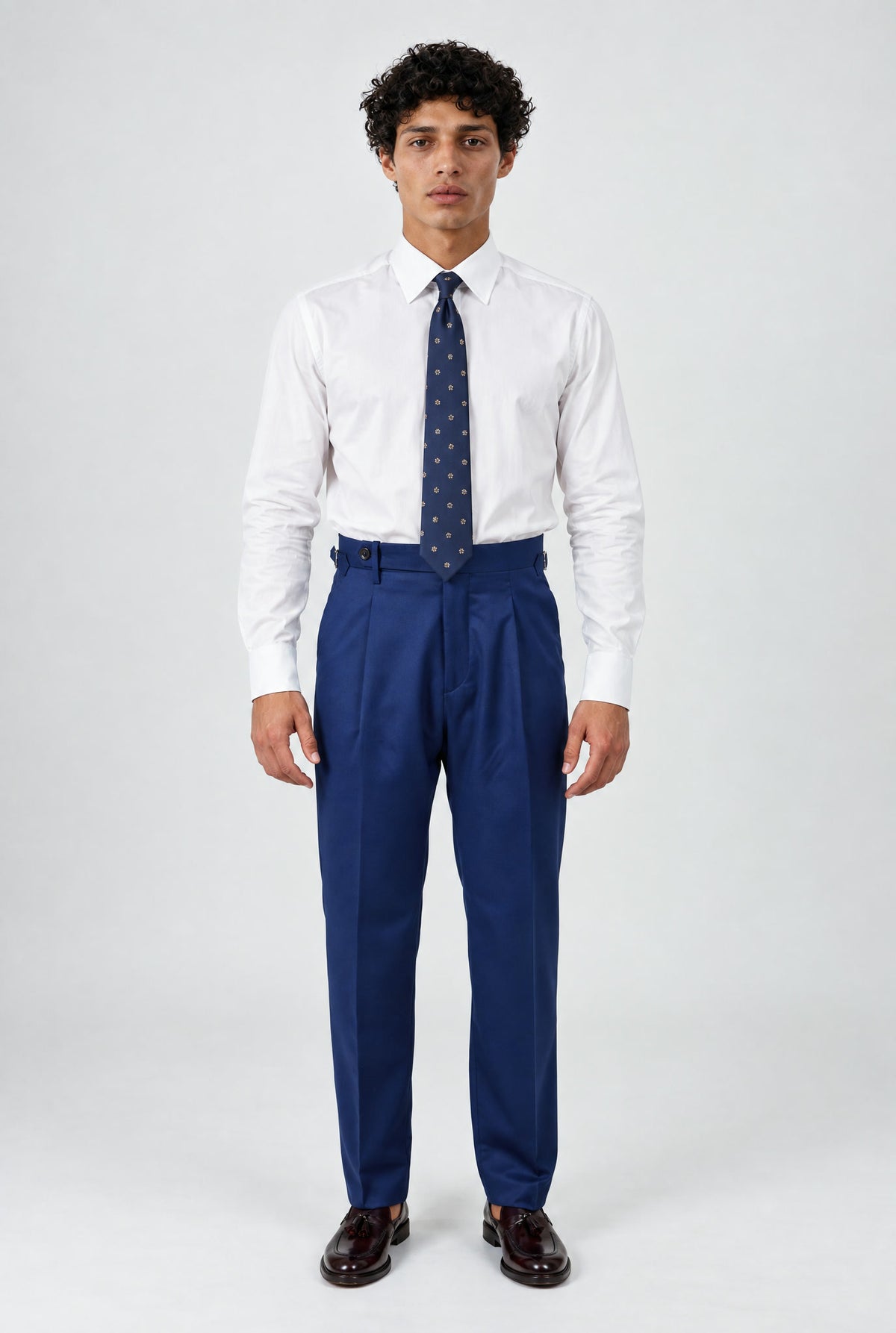 Pantalone Abito SETTANTA Rifinito 2 Pinces - Indaco - SETTANTA