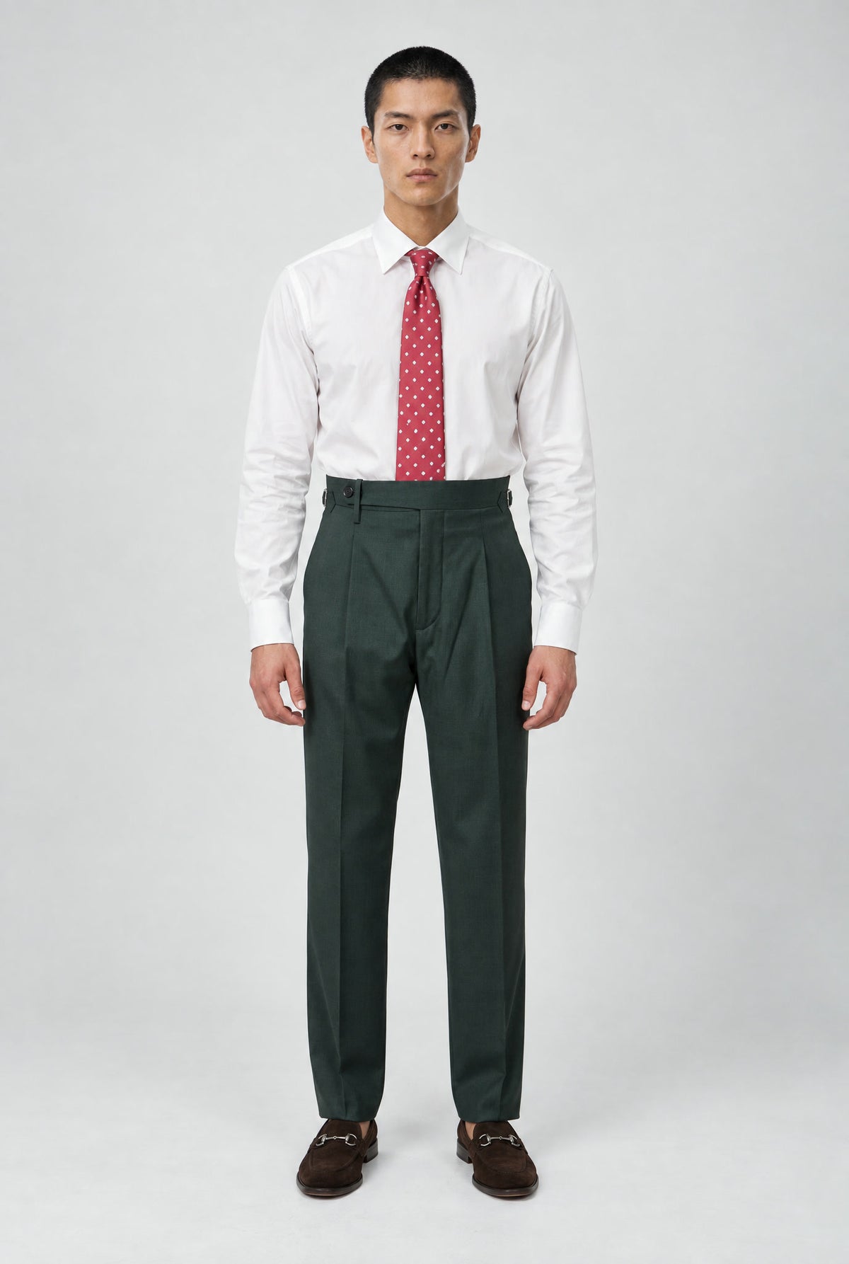 Pantalone Abito SETTANTA Rifinito 2 Pinces - Verde Bosco - SETTANTA