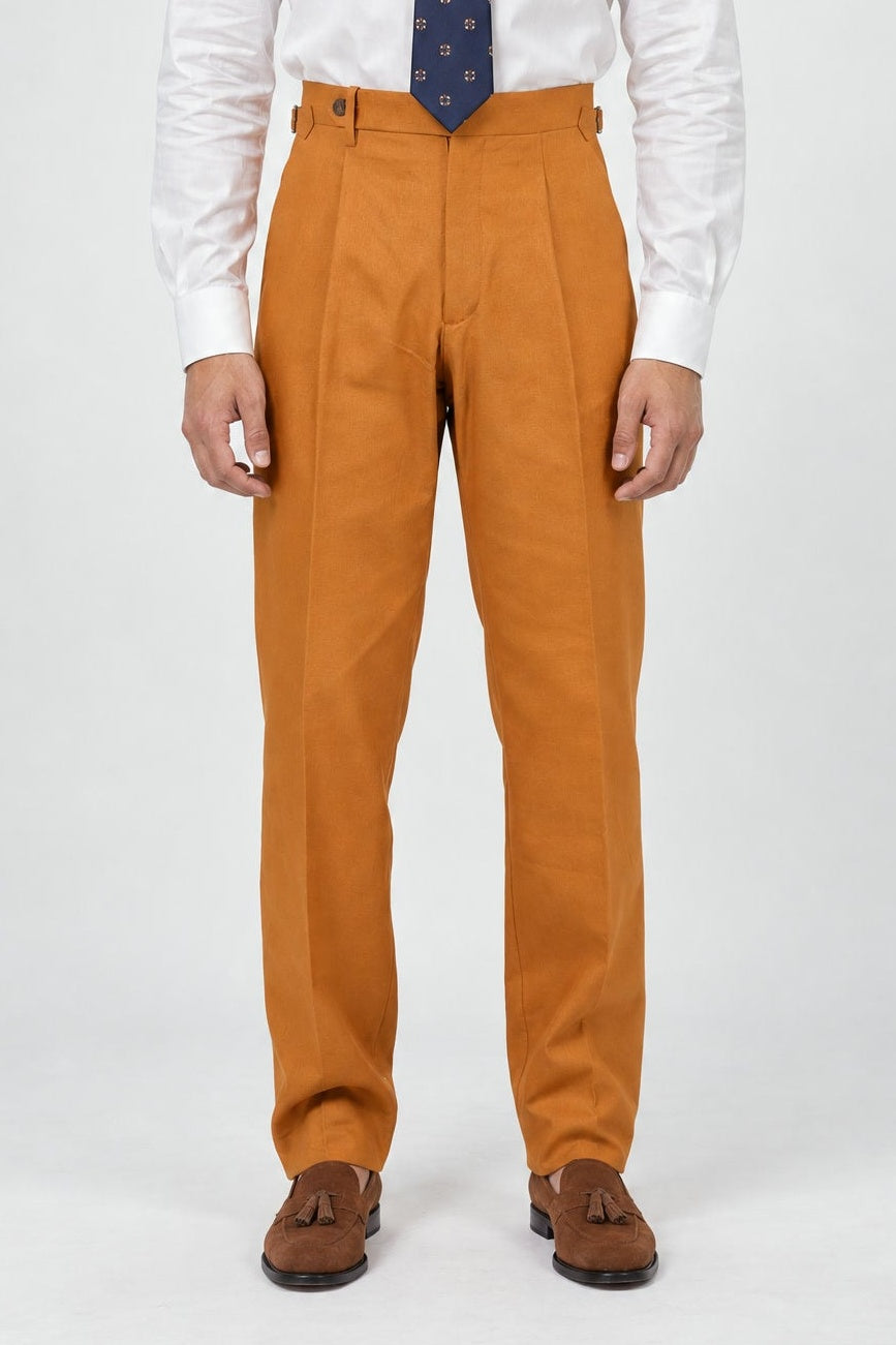 Pantalone Abito SETTANTA Rifinito Pinces - Lino Coccio - SETTANTA