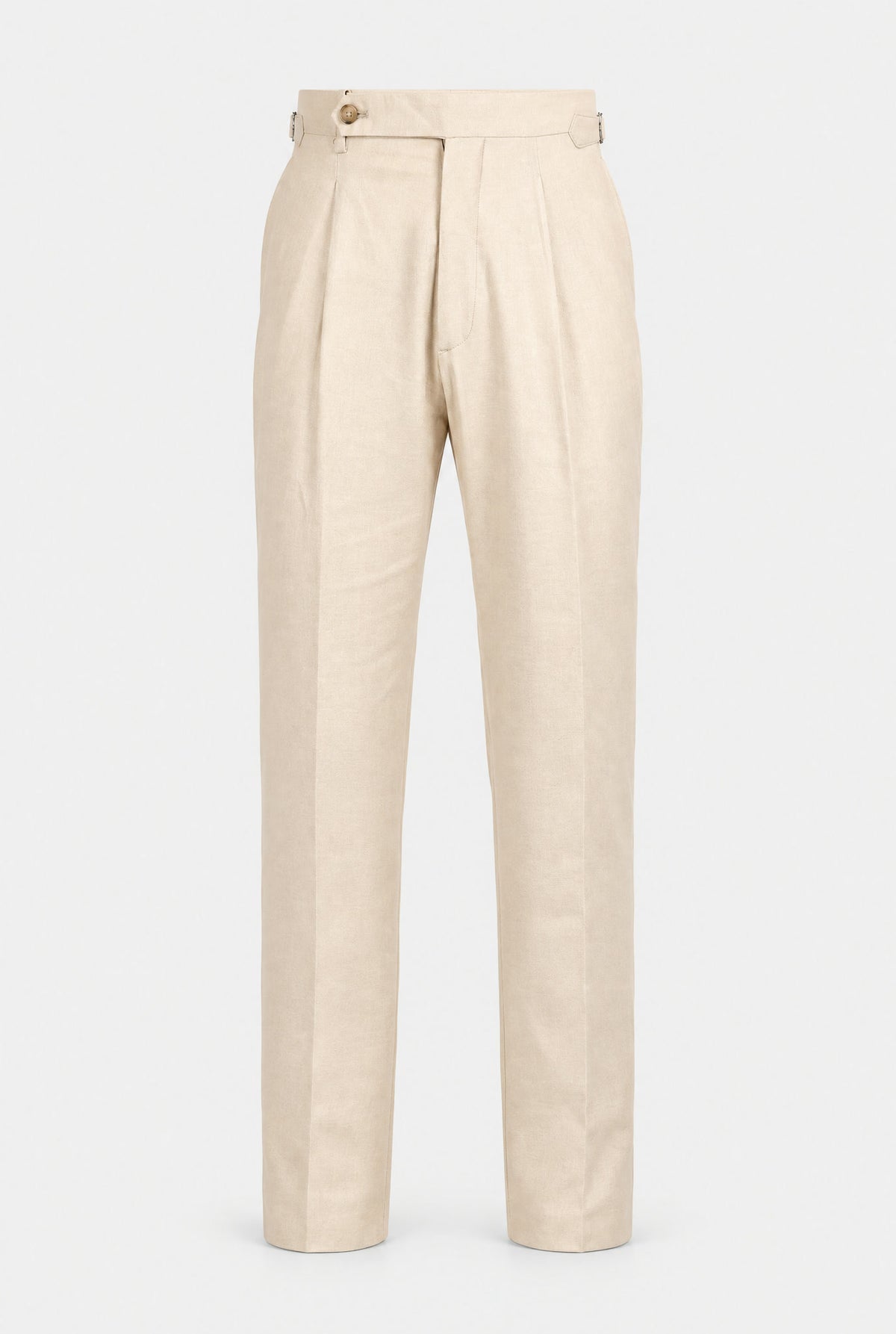 Pantalone Abito SETTANTA Rifinito Pinces - Lino Sabbia - SETTANTA