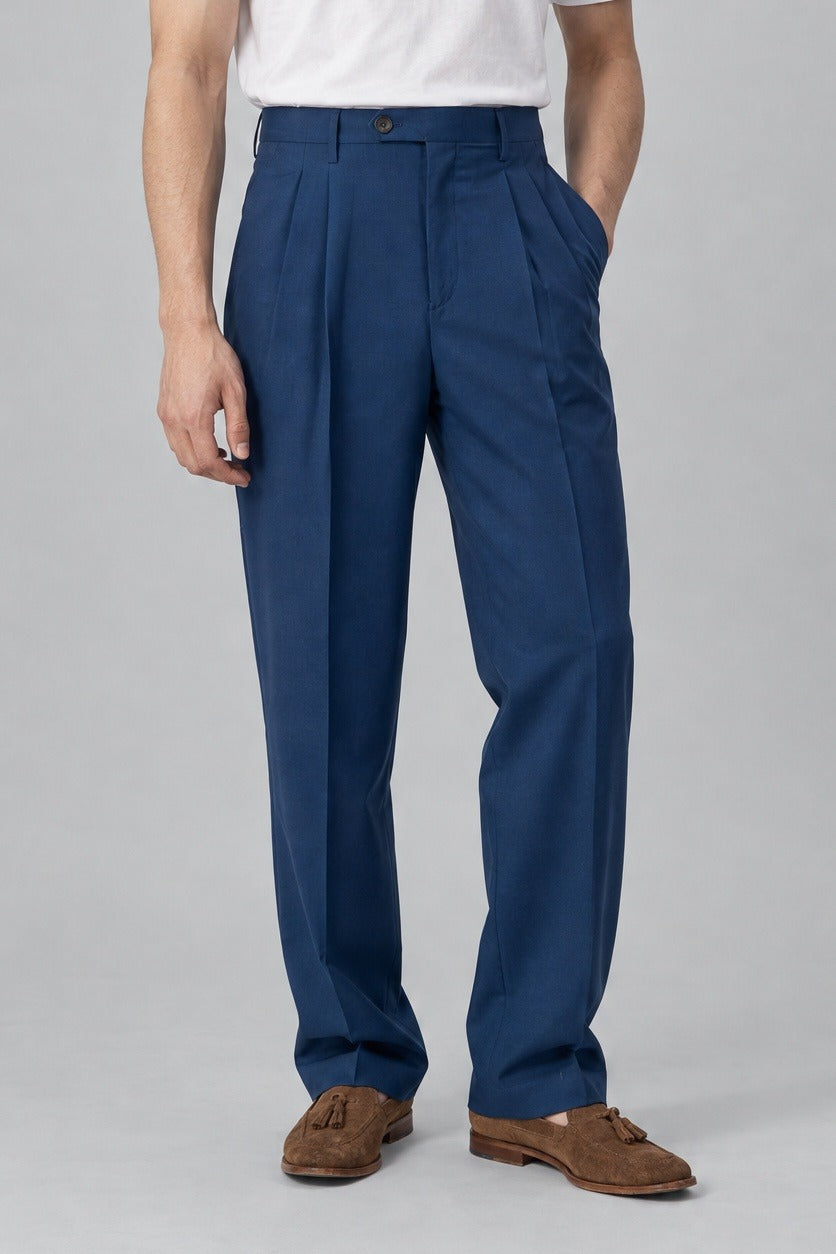 Pantalone CARLO Lana - Blue Navy - SETTANTA