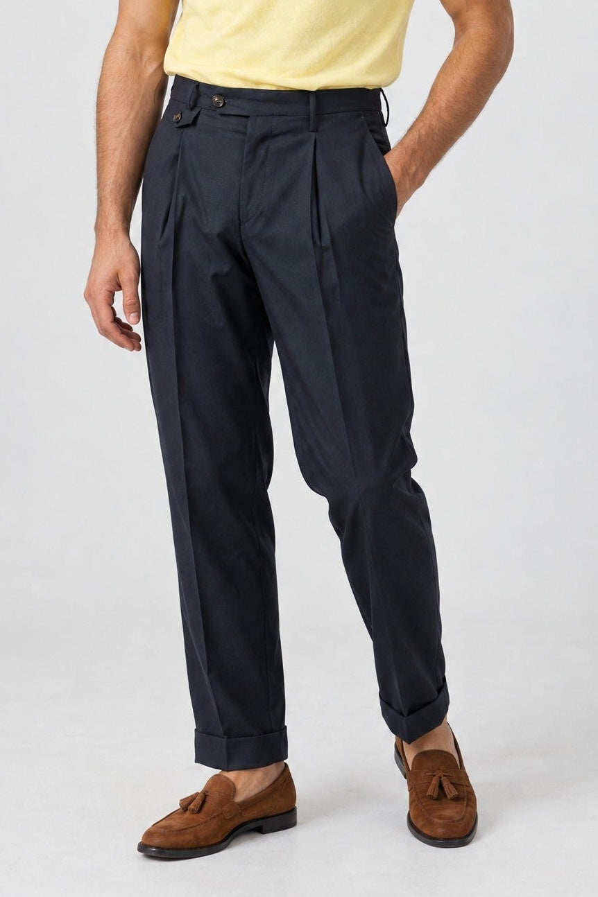 Pantalone ERNESTO Lana - Blue - SETTANTA