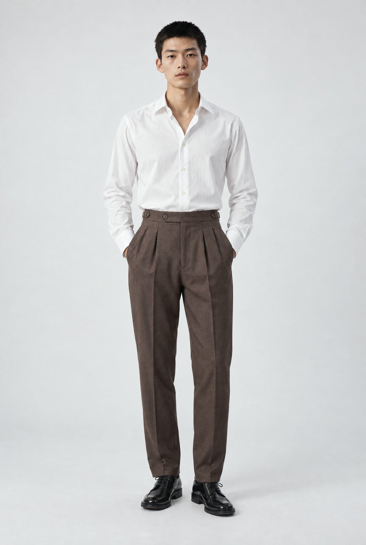 Pantalone KEGO Rifinito 2 Pinces - Tortora - SETTANTA