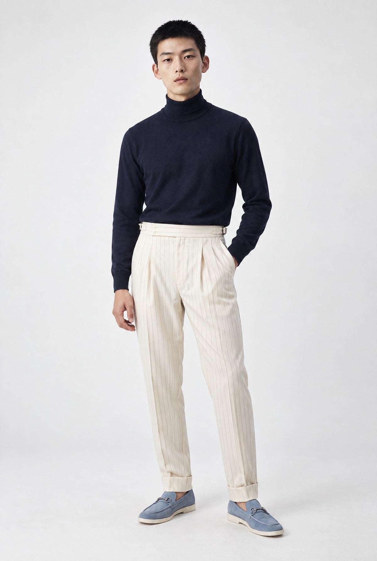 Pantalone MASAAKI - Beige Gessato - SETTANTA