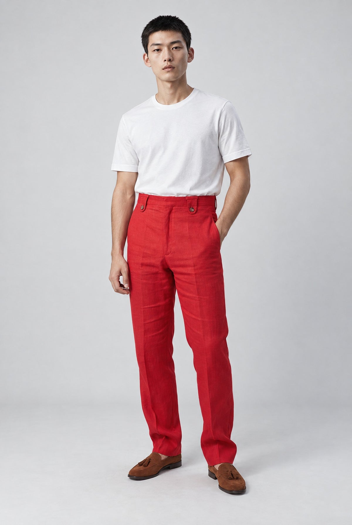 Pantalone MICHI Lino - Fragola - SETTANTA
