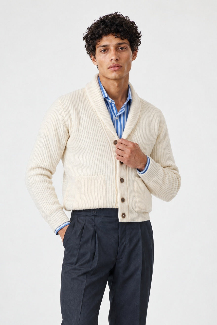 Cardigan Scialle GENPAKU Maglia Inglese - Lunare - SETTANTA