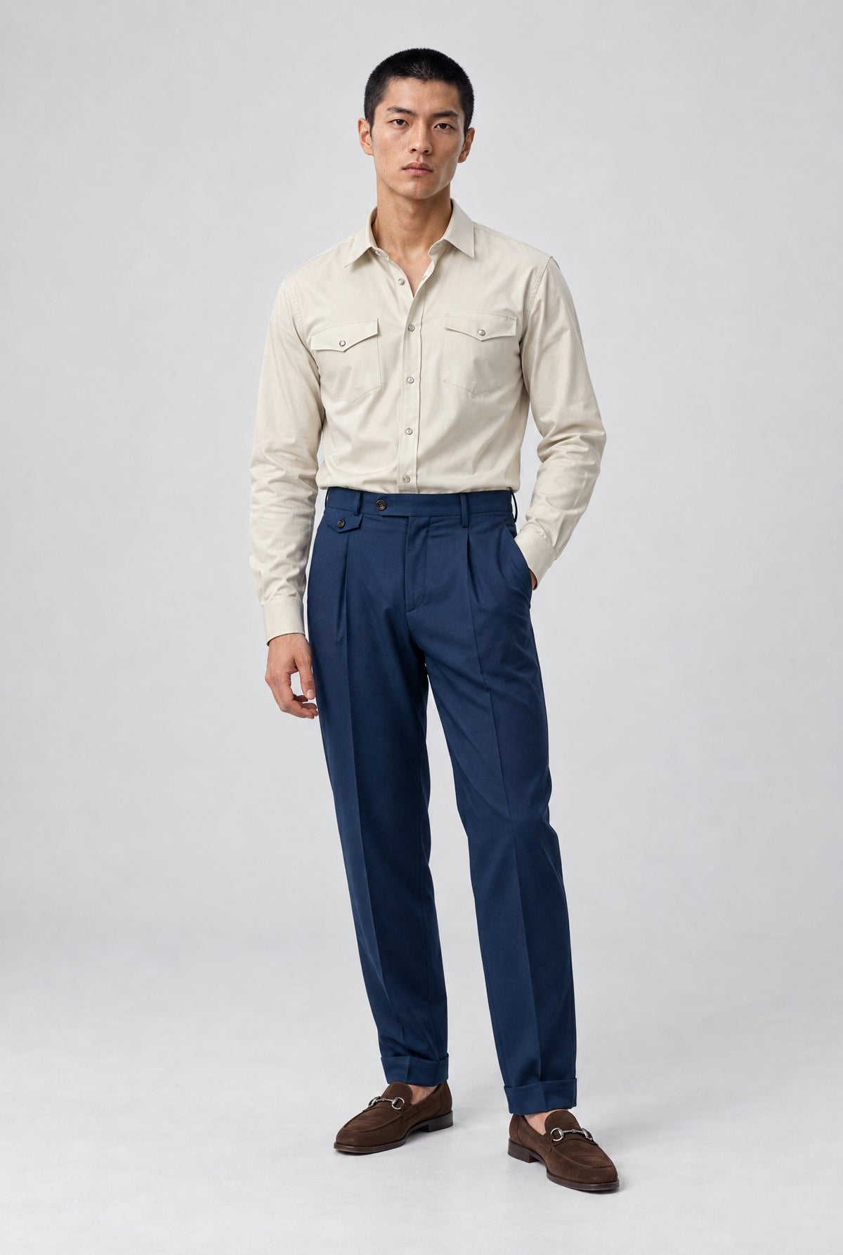 Camicia Cotone IZUMI - Sabbia - SETTANTA